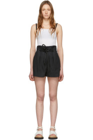 3.1 Phillip Lim - Black Origami Pleated Shorts