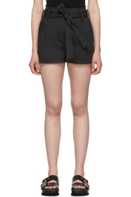 3.1 Phillip Lim - Black Belted High-Waist Shorts
