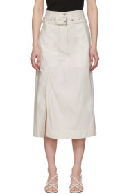 3.1 Phillip Lim - White Belted Cargo Skirt
