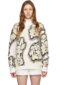 3.1 Phillip Lim - Multicolor Wool Abstract Daisy Sweater