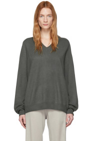 Frenckenberger - Pull en cachemire gris Boyfriend