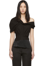 3.1 Phillip Lim - Black Side Shoulder Top