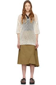 3.1 Phillip Lim - White Wool Open Knit Polo Dress