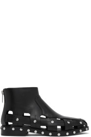 3.1 Phillip Lim - Black Studded Cut-Out Alexa Boots