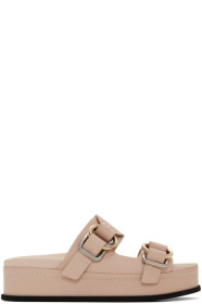 3.1 Phillip Lim - 粉色 Freida 双搭扣厚底凉鞋