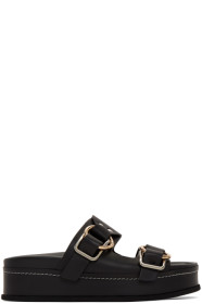 3.1 Phillip Lim - Black Freida Double Buckle Platform Sandals