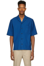 3.1 Phillip Lim - Chemise à col à revers cranté en laine bleue