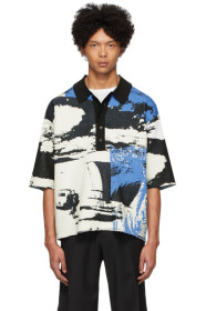 3.1 Phillip Lim - Polo noir et bleu Jacquard Postcard