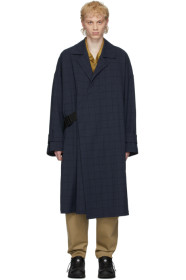 A. A. Spectrum - Blue Easy Check Coat
