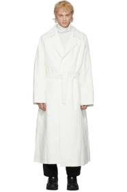 A. A. Spectrum - White Long Trench Coat