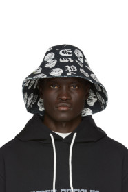 Vyner Articles - Black & White Salmiakki Print Bucket Hat