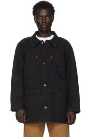 Vyner Articles - Black Canvas Bandana Patches Worker Jacket