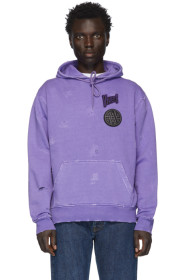 Vyner Articles - Purple Distressed Patch Hoodie