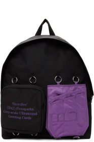 Raf Simons - SSENSE Exclusive Black & Purple Eastpak Edition Quote Backpack