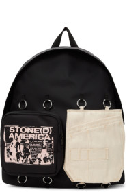 Raf Simons - SSENSE Exclusive Black & Beige Eastpak Edition America Backpack