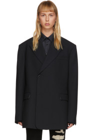 Raf Simons - Blazer noir Sharp Lapel