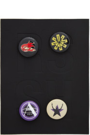 Raf Simons - Set of Mismatched Multicolor Punk Pins