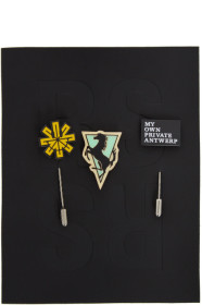 Raf Simons - Set of Mismatched Multicolor Pins