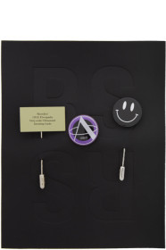 Raf Simons - Set of Mismatched Multicolor Pins