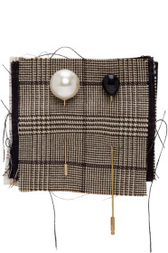 Raf Simons - Gold & Brown Wool Swatch Pins