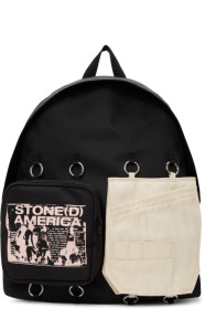 Raf Simons - SSENSE Exclusive Black & Beige Eastpak Edition America Backpack