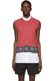 Raf Simons - Pink Graphic Merino Wool Vest