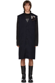 Raf Simons - Navy Sleeveless Labo Coat