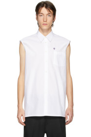 Raf Simons - White Sleeveless Regular Fit Shirt
