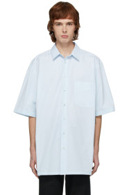 Raf Simons - 蓝色 Big Fit 徽标短袖衬衫