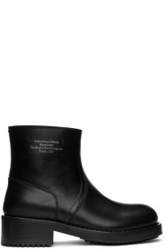 Raf Simons - Black Text Chelsea Boots