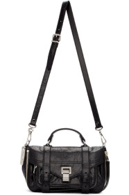 Proenza Schouler - Black Tiny Zip PS1 Messenger Bag