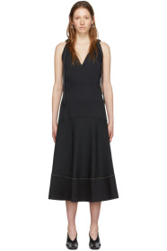 Proenza Schouler - Black 'Proenza Schouler White Label' Sleeveless Deep V Dress
