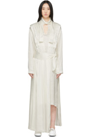 Matériel Tbilisi - White Jacquard Pleated Dress