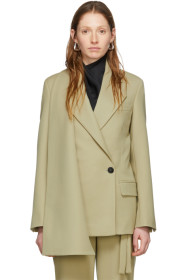 Proenza Schouler - Beige Wool Scarf Blazer