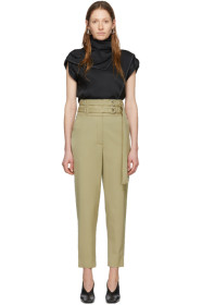 Proenza Schouler - Beige Wool Belted Trousers