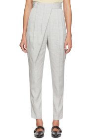 Proenza Schouler - Grey Draped Suit Trousers