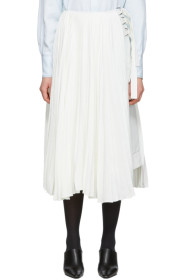 Proenza Schouler - Off-White Linen Pleated Skirt