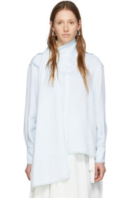 Proenza Schouler - Blue Scarf Blouse