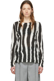 Proenza Schouler - Black & White Printed Zebra T-Shirt