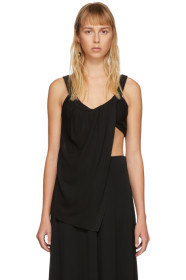 Proenza Schouler - Black Draped Tank Top