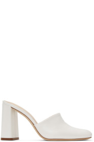 BY FAR - White Nina Mules