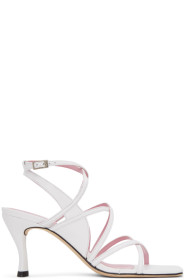 BY FAR - White Christina Heeled Sandals