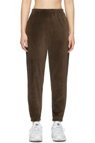 Gil Rodriguez - SSENSE Exclusive Brown Velour Beachwood Lounge Pants