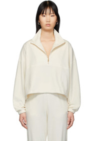 Gil Rodriguez - SSENSE 限定 オフホワイト ベロア Diana ハーフジップ スウェットシャツ