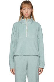 Gil Rodriguez - Pull molletonné à demi-glissière bleu Terry Diana exclusif à SSENSE