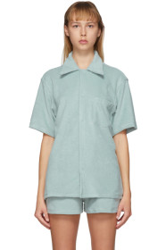Gil Rodriguez - SSENSE Exclusive Blue Terry Bowling Shirt