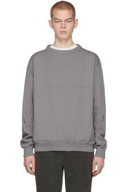 C2H4 - Pull molletonné à col cheminée gris
