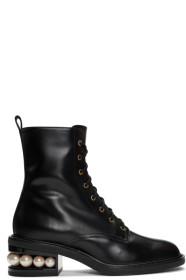 Nicholas Kirkwood - Black Casati Pearl 35 Combat Boots