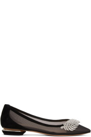 Nicholas Kirkwood - Black Mesh Monstera Ballerina Flats