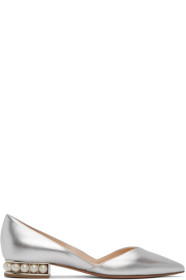 Nicholas Kirkwood - Silver Casati D'Orsay Ballerina Flats